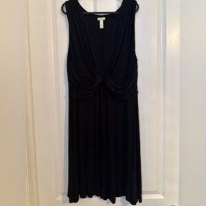 Soma Black Sleeveless Midi Dress.  Size XL. Black. Rayon/Spandex